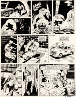 Dodo et Ben Radis - Gomina, Le Point Du Jour #2 Planche 8 (Albin Michel, 1987). Dodo and Ben Radis Gomina, Le Point Du Jour #2 Story Page 8 Original Art (Albin Michel, 1987).