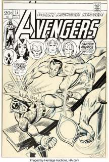 John Romita Sr. and Mike Esposito - Avengers #117 Cover Original Art (Marvel, 1973)....