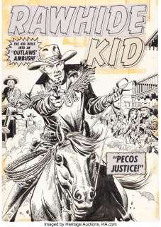Severin, John - John Severin Rawhide Kid #9 Cover Original Art (Marvel, 1956)....