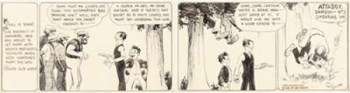 Crane, Roy - Roy Crane Wash Tubbs Daily Comic Strip Original Art dated 5-15-28 (NEA Service, Inc., 1928). ...
