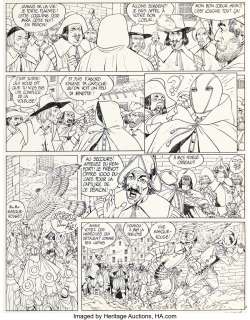 Juillard, André - André Juillard Masquerouge, La Grenouille et le Chevalier Pif Gadget #658 Story Page 2 Original Art (Éditions ...