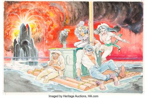 Eisner, Will | Will Eisner The Spirit #27 Wraparound Cover Original Art (Kitchen Sink Press, 1981).... | Heritage