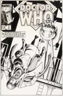 Gibbons, Dave - Dave Gibbons Doctor Who #2 Cover Original Art (Marvel, 1984)....