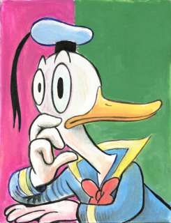 Tony Fernandez, Disney Artist | Donald Duck Portrait Inspired By Pablo Picasso’s "Marie-Therese Leaning" (1939) - Original Painting - Tony Fernandez Signed - Acrylics Art - Original Artwork | Catawiki
