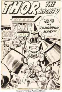 Kirby, Jack - Jack Kirby and Dick Ayers Journey Into Mystery #86 Thor Splash Page 1 Original Art (Marvel, 1962)....