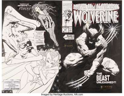 Blevins, Bret | Bret Blevins Marvel Comics Presents #63 Wraparound Cover Wolverine Original Art (Marvel, 1990).... | Heritage