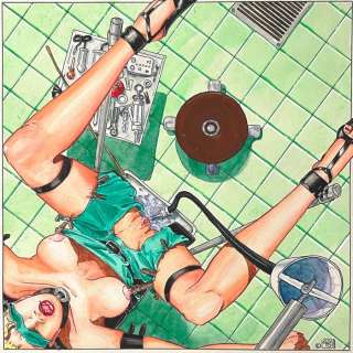 Fetishgenerator | BDSM - FetishGenerator - Original, published painting - Bondage - Formaat (papier): 30 x 40 cm. - Exemplaire unique - (1998) | Catawiki