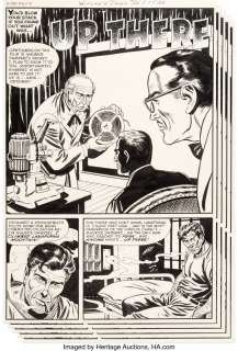 Certa, Joe - Joe Certa Witches Tales #26 Complete 5-Page Story "Up There" Original Art (Harvey, 1954).... (Total: 5 Original Art)
