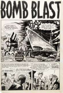 Stallman, Manny - Manny Stallman Journey into Unknown Worlds #33 Complete 4-Page Story Original Art (Marvel, 1955).... (Total: 4 Original Art)