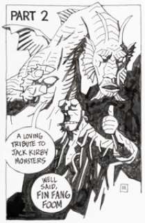 Mignola, Mike - Mike Mignola More Drawings "Fing Fang Foom" Sketch Original Art (2008)....