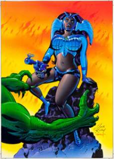 Steacy, Ken - Ken Steacy [Jack Kirby lightboxed] Jack Kirby Collector #20 Big Barda Cover Painting Original Art (TwoMorrows Publ...