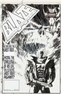 Wagner, Ron - Ron Wagner and Bill Sienkiewicz Blaze: Legacy of Blood #3 Cover Original Art (Marvel, 1994)....