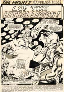 Buscema, John | John Buscema and Tom Palmer The Avengers #79 Splash Page 1 Original Art (Marvel, 1970).... | Heritage