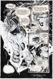 McFarlane, Todd - Todd McFarlane Spider-Man #13 Story Page 17 Morbius Original Art (Marvel, 1991)....