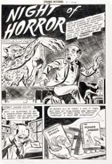 Webb, Robert - Robert Webb and S.M. Iger Studio Strange Mysteries #9 Complete 7-Page Story "Night of Horror" Original Art (Superi... (Total: 7 Original Art)