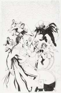 Frank, Gary - Gary Frank Superman: Tales from the Phantom Zone Trade Paperback Cover Original Art (DC, 2009)....