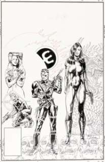 Bair, Michael - Michael Bair and Kim DeMulder Nick Fury, Agent of S.H.I.E.L.D. #12 Cover Original Art (Marvel, 1990)....