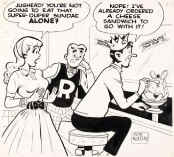 Montana, Bob - Bob Montana Archie‘s Pal Jughead #16 Cover Original Art (Archie, 1953)....