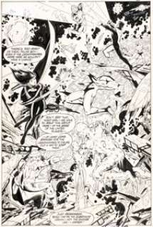 Giffen, Keith - Keith Giffen and Larry Mahlstedt Legion of Super-Heroes #294 Splash Page 7 Original Art (DC, 1982)....