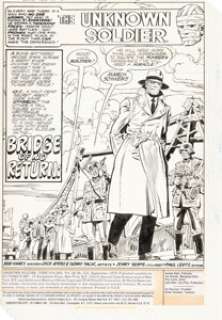 Ayers, Dick - Dick Ayers and Gerry Talaoc Unknown Solider #231 Complete 17-Page Story "Bridge of No Return" Original Art (DC, 19... (Total: 17 Original Art)