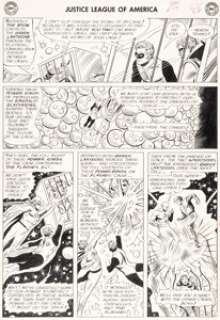 Sekowsky, Mike | Mike Sekowsky and Bernard Sachs Justice League of America #22 JLA/JSA Story Page 21 Original Art (DC, 1963).... | Heritage