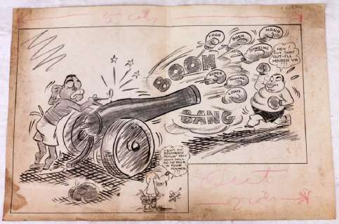 Joe Louis vs Two Ton Tony 1939 by Milt Hammer | Goldfinch Auctions