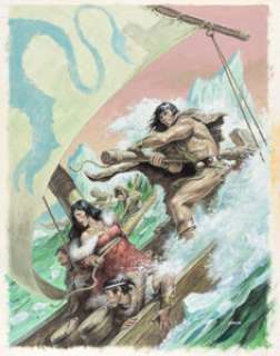 Earl Norem - Savage Sword of Conan #168 Cover Painting Original Art (Marvel, 1989)....