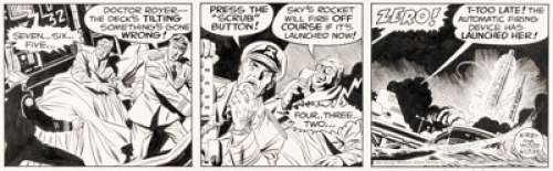 Jack Kirby and Wally Wood - Sky Masters of the Space Force Daily Comic Strip Original Art dated 6-17-59 (George Matt...