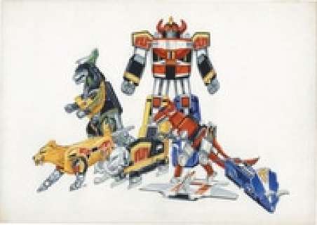 Noichiro Sekiguchi’s Hand-Drawn Color Illustration "Kyoryu Sentai Zyuranger" | Mandarake (Big Web)