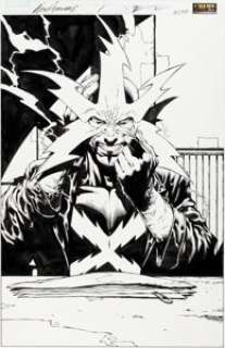 David Finch and Danny Miki - New Avengers #1 Electro Splash Page 3 Original Art (Marvel, 2005).