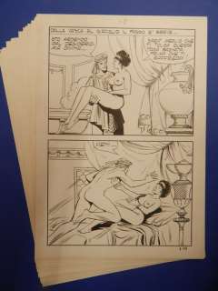 Sergio Rosi | Pompea n. 2 - Sergio Rosi - 20x Tavole Originali Erotiche "L’allegro lutto di Pompea" - Page volante - Exemplaire unique - (1972) | Catawiki