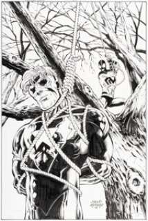 Dan Jurgens and Norm Rapmund Booster Gold #27 Cover Original Art (DC, 2010).