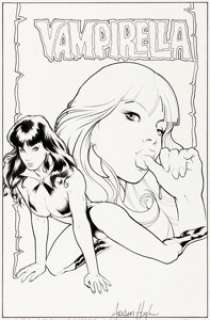 Adam Hughes Vampirella #1 Cover Original Art (Harris, 1992). | Heritage
