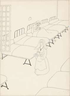 Albert Dubout Les Gaités de l‘Escadron Illustration Original Art (Édition du Livre, 1951).