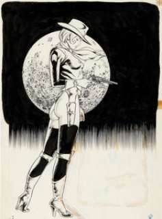 Buichi Terasawa Space Adventure Cobra: Gold and Diamond Vol. 13 Chapter 20 Inside Cover Lieutenant Schmidt Original Art (Jump Comics, 1982).