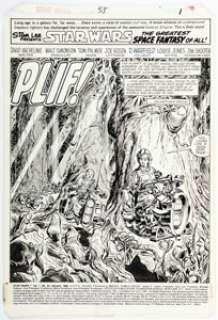 Walt Simonson and Tom Palmer Star Wars #55 Splash Page 1 Original Art (Marvel, 1982).