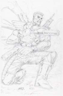 Rob Liefeld Cable #1 Hope Summers Variant Cover Original Art (Marvel, 2008).