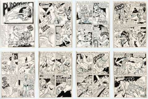 S. Clay Wilson Pork #nn Complete 8-Page Story Original Art (Cartoonists Co-Op Press, 1974).