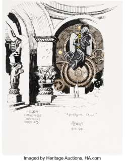 Hellboy (Columbia, 2004), Mike Mignola - Apocalypse Clock Concept Illustration Original Art. | Heritage