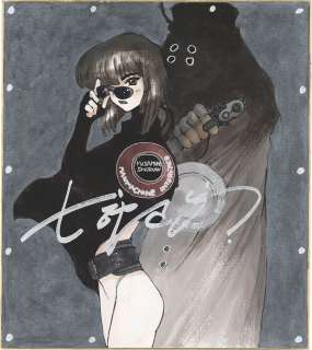 Masamune Shirow’s Hand-Drawn Color Shikishi "Ghost In The Shell" Motoko Kusanagi | Mandarake (Big Web)