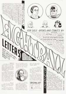 Daniel Clowes Eightball #21 Back Cover Original Art (Fantagraphics, 1998).