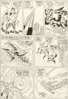 Jack Kirby and Dick Ayers Fantastic Four #11 Impossible Man First Appearance Issue Story Page 9 Original Art (Marvel, 1963).