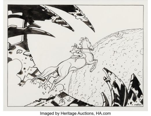 Jean Giraud (Moebius) Entering the New Millennium Illustration Original Art (2000). | Heritage