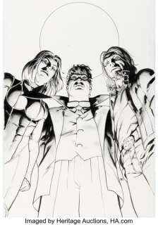John Cassaday Planetary Promotional Illustration Original Art (1999).