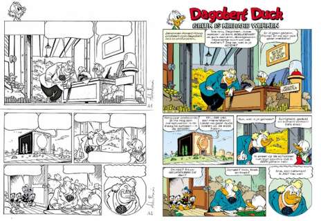 Andrea Ferraris, Michael T. Gilbert | Donald Duck D 2009-107 - "Gazillionaire’s Luck" - Signed Original Comic Page by Andrea Ferraris - pg. 3 - (2019) | Catawiki