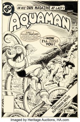 Jim Aparo Aquaman #57 Black Manta Cover Original Art (DC, 1977). | Heritage