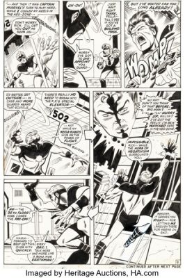 Sal Buscema and Sam Grainger The Avengers #89 Captain Marvel Story Page 9 Original Art (Marvel, 1971).