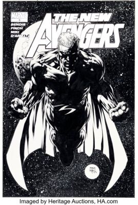David Finch and Danny Miki New Avengers #3 Cover Original Art (Marvel, 2005). | Heritage