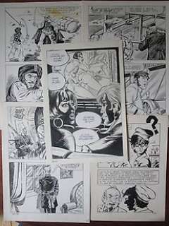 RAOUL BUZZELLI ALBERTO DEL MESTRE DANILO GROSSI - BD erotiques - 5x planches originales