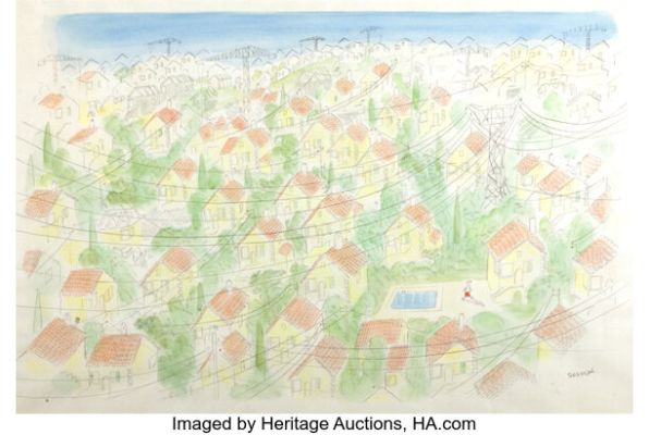 Jean Jacques Sempé Un Moment d’évasion Illustration Original Art (Paris Match, 1992). | Heritage